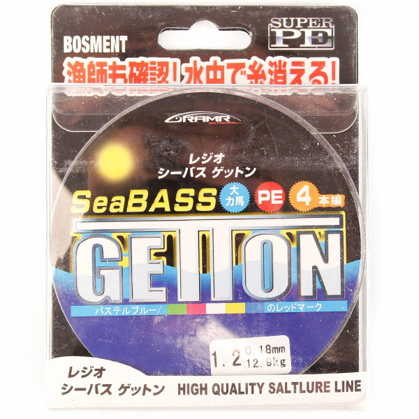 Шнур плетеный GettOn SeaBass 0,18 мм 100 метров в Евпатории